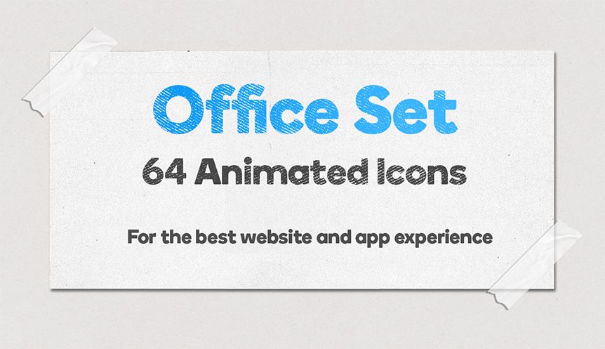 Office Animated Icons Set - Wordpress Lottie JSON SVG - 1