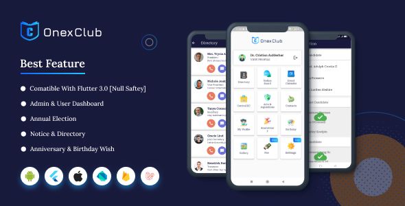 Onex Club multi-purpose Flutter App image