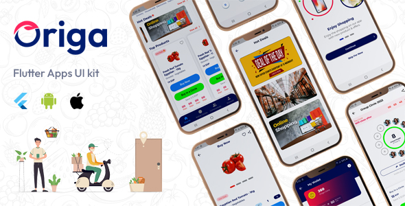 Origa – Flutter Ecommerce App UI Kit Flutter Electronics Mobile Ecommerce