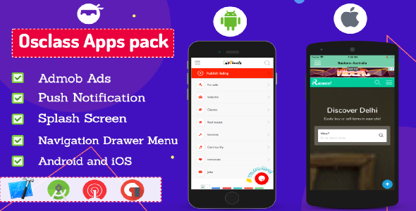 Osclass Android and iOS App Pack    
