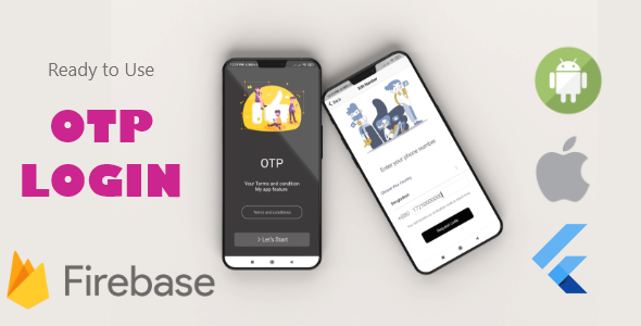 Otp Login Flutter With Firebase | Ready to use Flutter  Mobile Full Applications