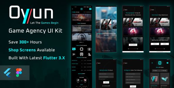 Oyun Gaming Flutter 3.0 App UI Flutter  Mobile Templates