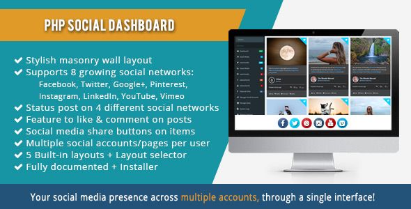 PHP Social Dashboard    