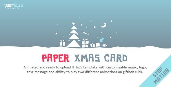 Paper Christmas Card - Animated Creative HTML5 Template    Templates