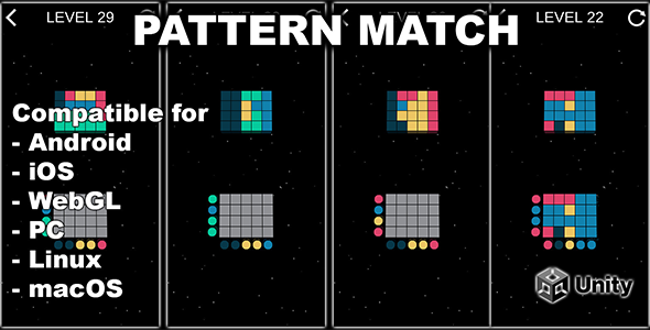 Pattern Match - Unity Color Puzzle Game Unity  Mobile Games