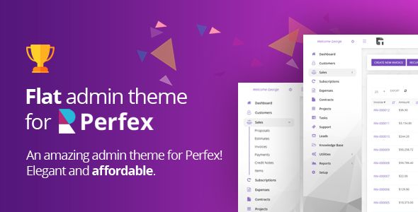 Perfex CRM - Flat Theme for Admin (Backend) Interface    