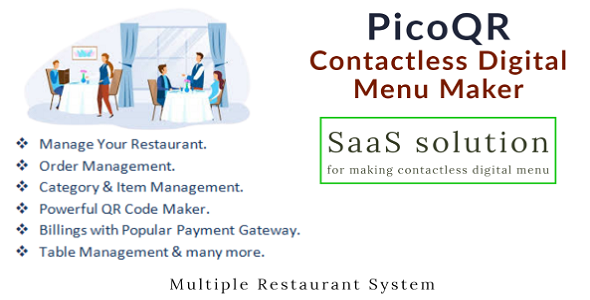 PicoQR - (SaaS) Contactless Digital Restaurant QR Menu Maker  Images And Media  