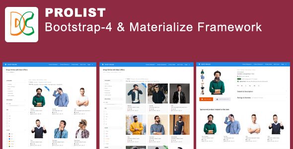 ProList - Bootstrap-4 And Materialize Framework Layout - Code.market