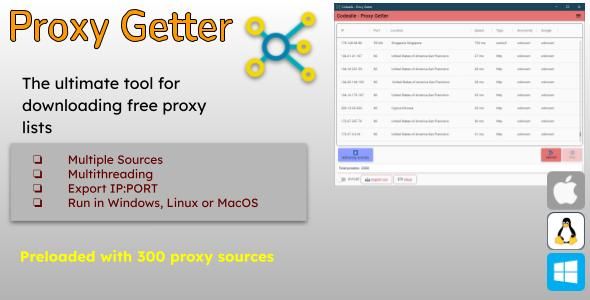 ProxyGetter for Windows Linux and MacOS    
