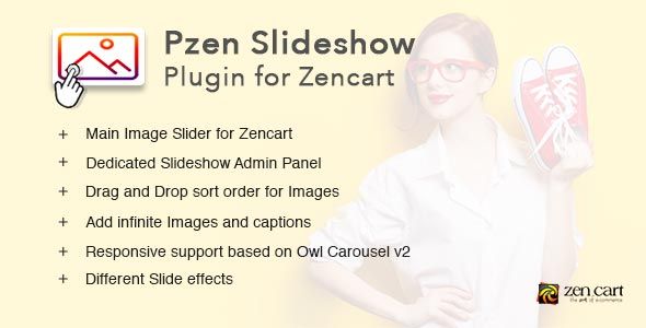 Pzen Slideshow - Responsive Image Slideshow plugin for Zen cart    
