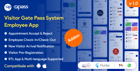 QuickPass - Visitor Gate Pass System Employee App Flutter  Mobile 