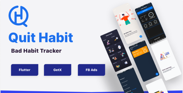 Quit Habit - Bad Habit Tracker Flutter With Facebook Ads Flutter  Mobile Full Applications