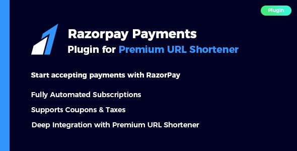 Razorpay Payment & Subscription Plugin for Premium URL Shortener image