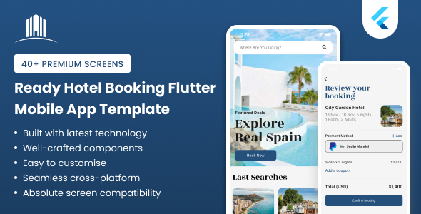 Ready Hotel Booking Flutter Mobile App Template Flutter  Mobile Templates