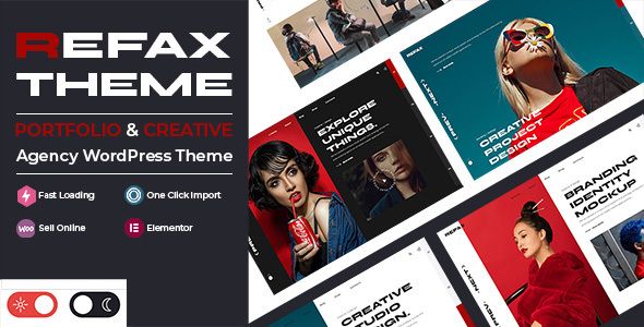Refax - Creative Portfolio & Agency WordPress Theme WordPress Creative Web 