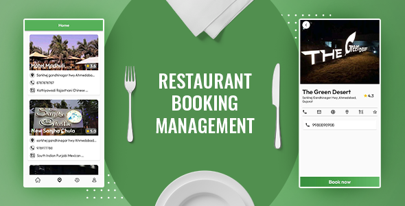 Restaurant Booking Management Flutter APP Flutter  Mobile 