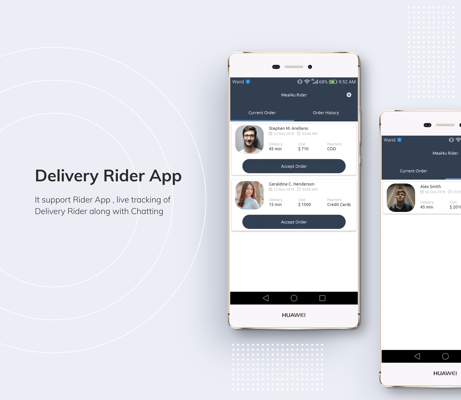 Restaurant Delivery Boy Rider App with Navigation - 1