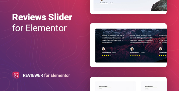 Reviewer – Reviews Slider for Elementor    
