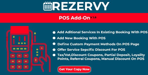 Rezervy - Point of sale system for bookings & multi payment management (POS AddOn)    