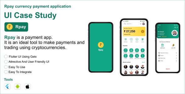 Rpay Money Transfer Flutter UI App image