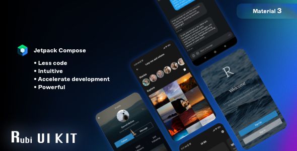 Rubi Android Compose Kit & Sample apps Android  Mobile Full Applications