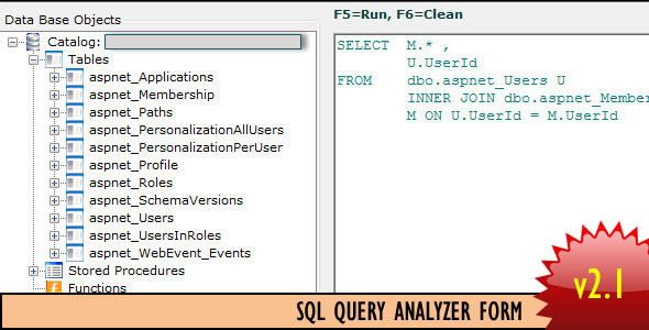 SQL Query Analyzer Form    