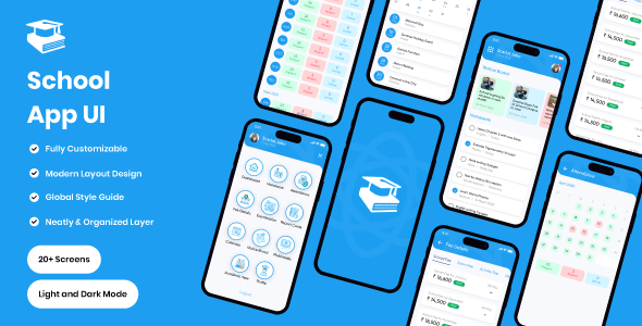 School App UI - Flutter Student UI Kit Flutter  Mobile 