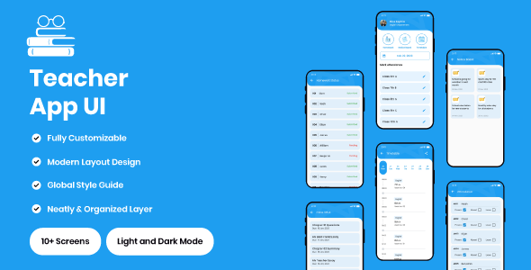 School App UI - Teacher UI Kit Flutter  Mobile 