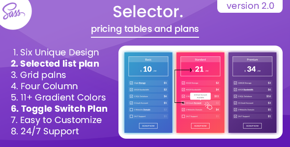 Selector - Pricing Tables and Plans Css Pricing Tables