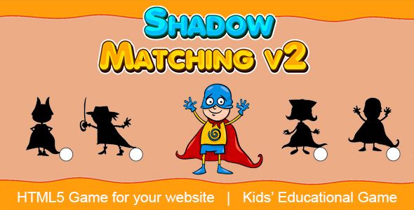 Shadow Matching Game (HTML5) Kids Educational Game for Your Website    Games