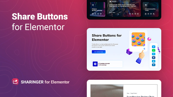 Sharinger – Share Buttons for Elementor WordPress Buttons Web Social Networking