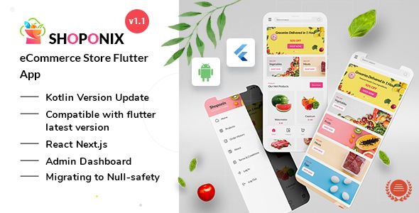 Shoponix - eCommerce Flutter App + React Admin Panel    