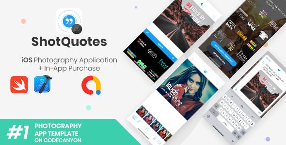 ShotQuotes | iOS Photography Application + In-App Purchase iOS  Mobile Full Applications