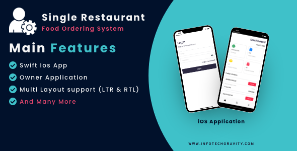 Single Restaurant - iOS Owner App iOS  Mobile 