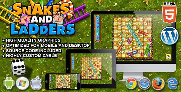 Snakes and Ladders - HTML5 Board Game    