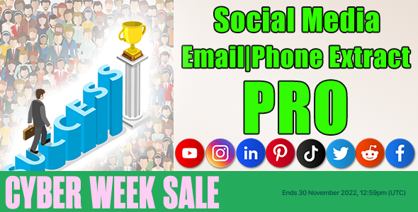 Social Media Data Business Extrator Pro    