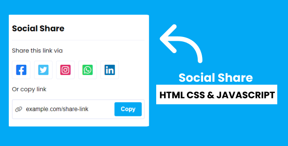 Social Share - HTML CSS JavaScript image