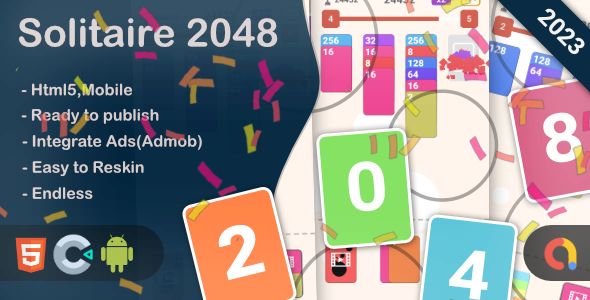 Solitaire 2048 (Html5 + Construct 3 +Mobile)    