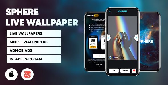 Sphere : Live Video Wallpaper | Wallpaper app with admin panel | iOS - Laravel    