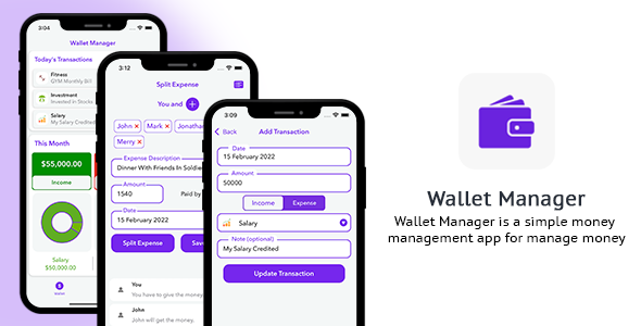 SplitWise - Wallet Manager |  | iOS App | Swift | AdMob Support