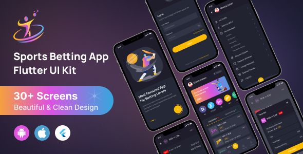 Sports Betting Flutter App UI Kit Flutter  Mobile 