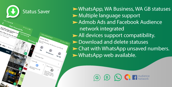 Status Saver For WhatsApp,WhatsApp Business,WhatsApp GB,WhatsApp Web|Direct Chat With Unsaved Number Android  Mobile Full Applications