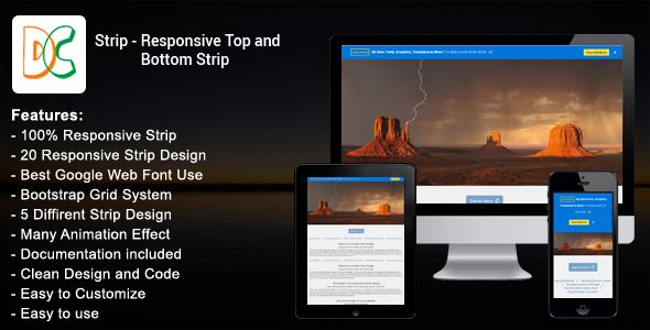 Strip - Responsive Top & Bottom Strip Css Tabs And Sliders