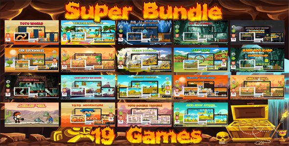 Super Bundle 19 Games ( Construct 2 | Construct 3 both version included )    Games