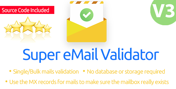 Super eMail Validator (Source Code Included) Net Miscellaneous  