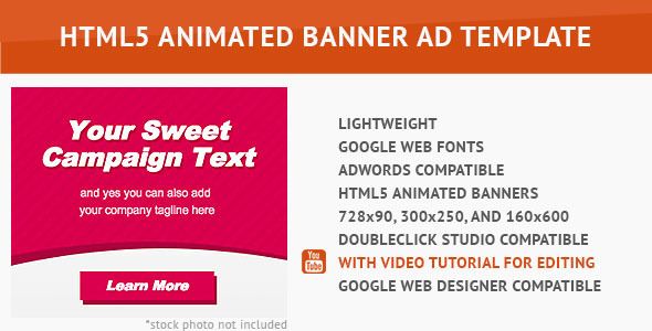 Sweet HTML5 Animated Banner    