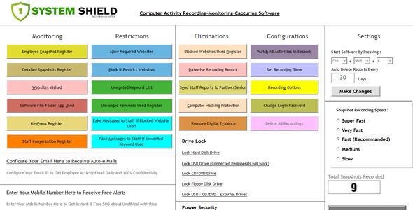 System Shield - Employee Computer Recording Software    