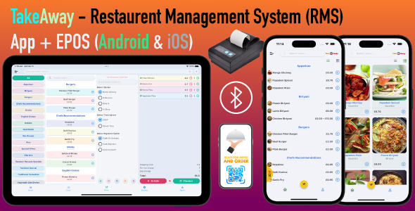 TakeAway - Flutter WooCommerce Restaurant Management Mobile App + EPOS + Web (Android, iOS) Flutter  Mobile Full Applications