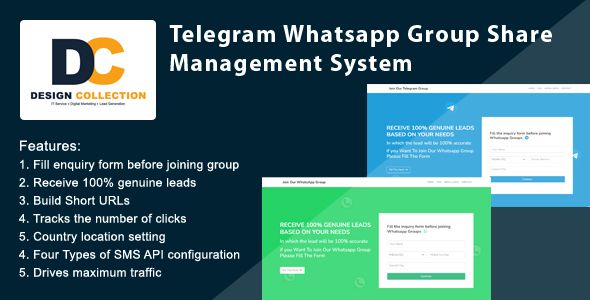 Telegram WhatsApp Group Share Management System    
