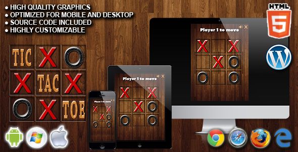 Tic Tac Toe - HTML5 Game - code.market